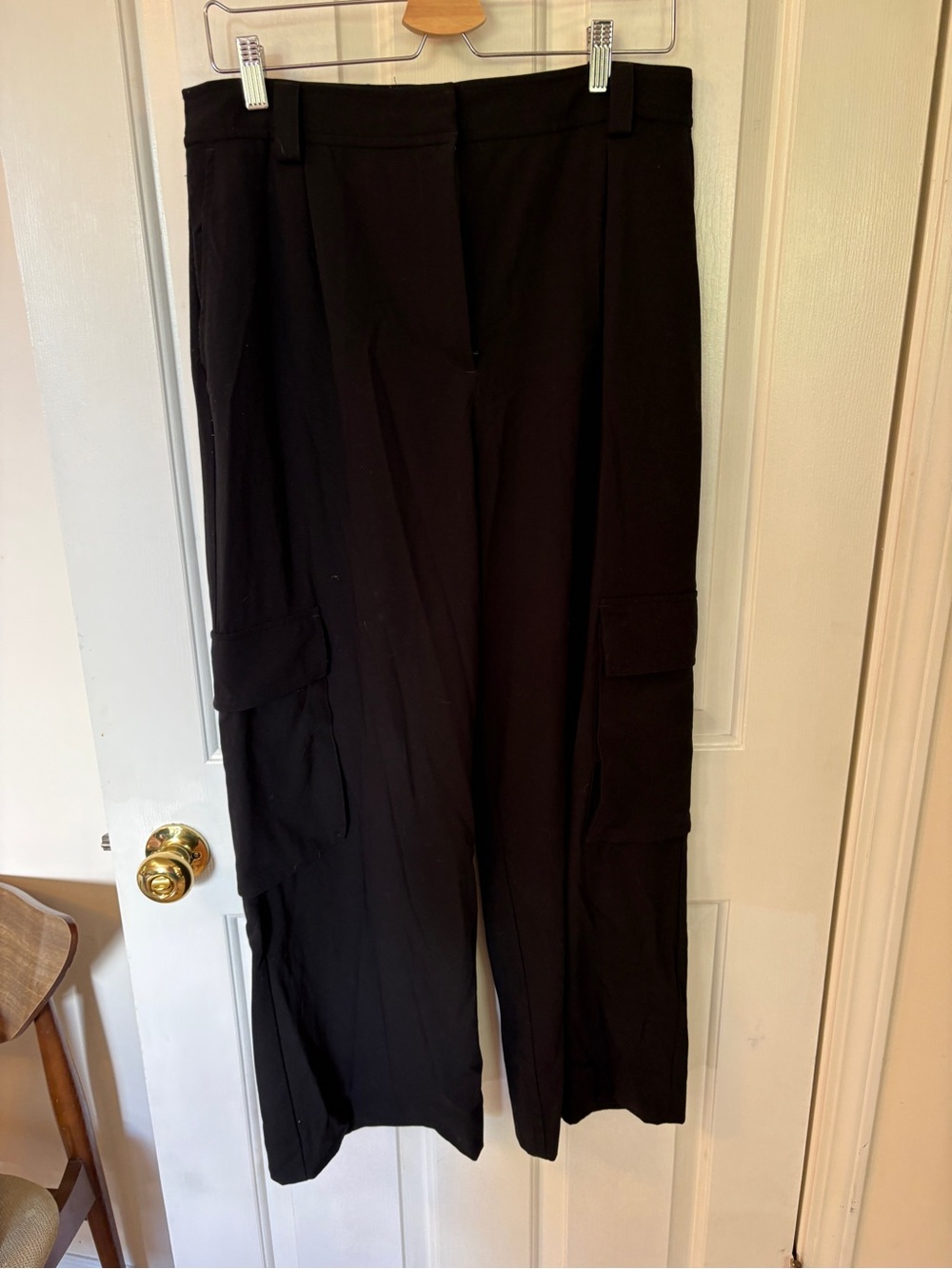 Dynamite Black Wide-Leg Cargo Pants